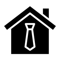 Work at home icon. Outsource job sign. Remote office employee symbol.