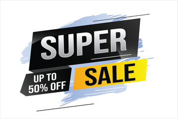 Obraz premium super sale poster banner graphic design icon logo sign symbol social media website coupon 