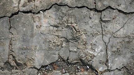 Fototapeta premium Surface showing signs of wear over time with a rough texture such as concrete