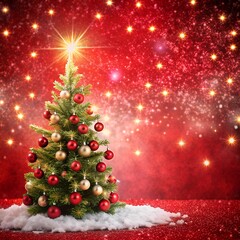 christmas background with christmas tree	