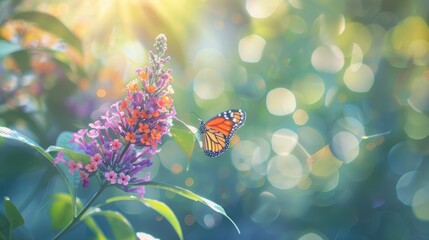 Butterfly Bush with copy space 