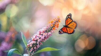 Butterfly Bush with copy spac