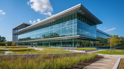 Obraz premium Modern Science Center Building 