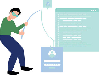 A hacker is hacking an account.