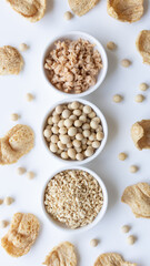 大豆ミート　プラントベースフード　白背景