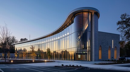 Naklejka premium Modern Church Building Design