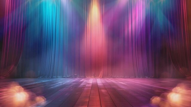 Colorful classic stage infinity loop animation
