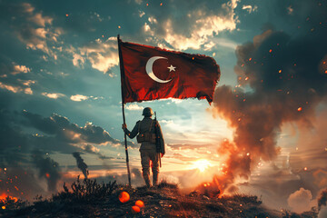 30 Ağustos is a national holiday in Turkey celebrating Victory Day. The image features Anitkabire, the Turkish flag, and a greeting card template for the occasion.