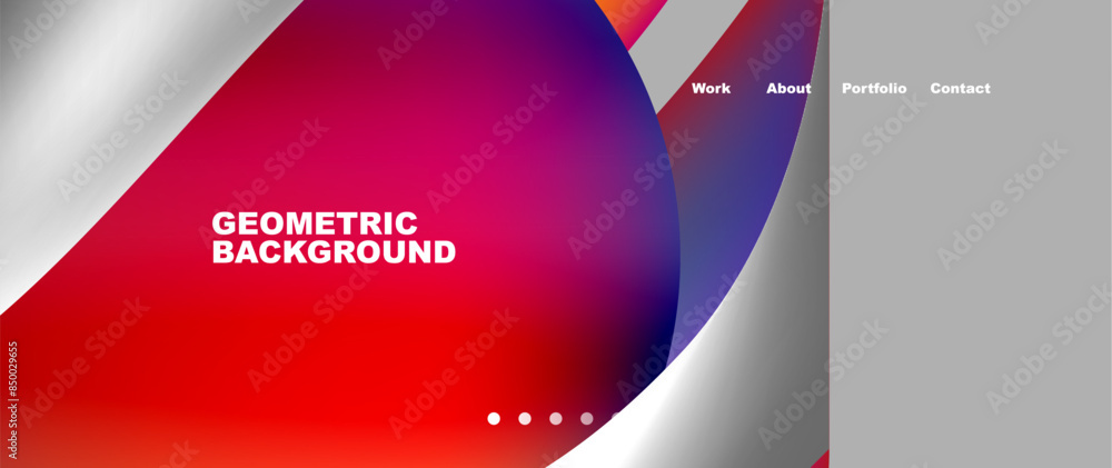 Poster bright multicolored geometric abstract shapes. minimal trendy simplicity concept. modern overlapping