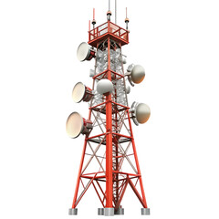 telecommunication signal tower transparent background