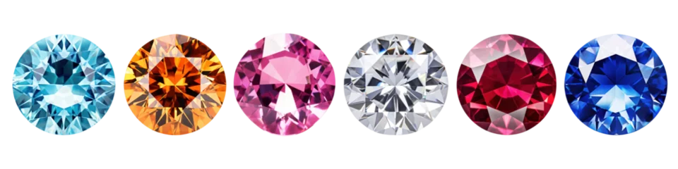 Fototapete Colorful gemstones in a row png set © Rawpixel.com