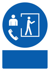 ISO mandatory safety signs_entry only with supervisor outside your custom message here portrait size a4/a3/a2/a1