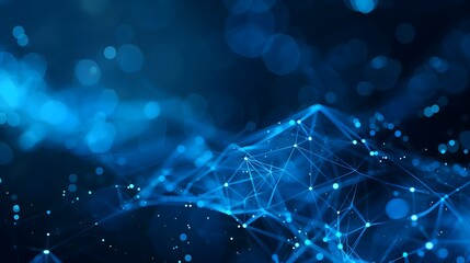 A blue background with a blue line that looks like a mountain. The mountain is made up of many small dots. AI generated.