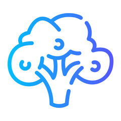 broccoli Line Gradient Icon