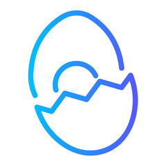 eggs Line Gradient Icon