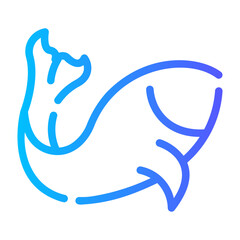 Obraz premium fish Line Gradient Icon