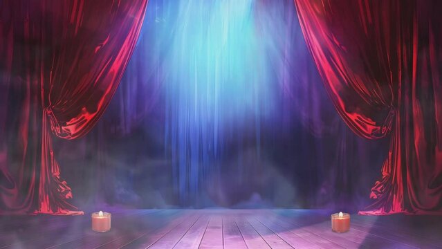 Colorful classic stage infinity loop animation