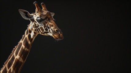 Naklejka premium African giraffe animal amazing beautiful : Generative AI