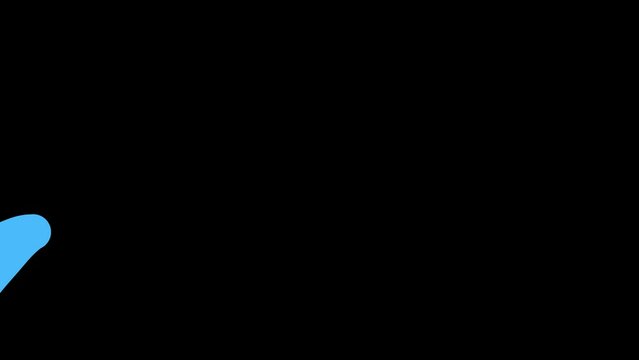 transparent vector wave illustration transition video MP4