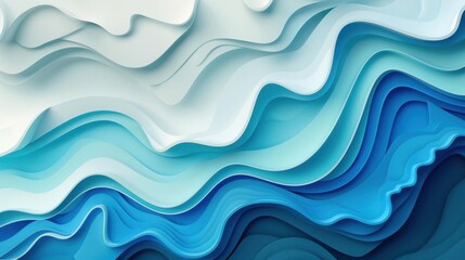 Fototapeta premium 3D banner with layers of abstract shapes and gradients creating depth and movement Artistic and modern