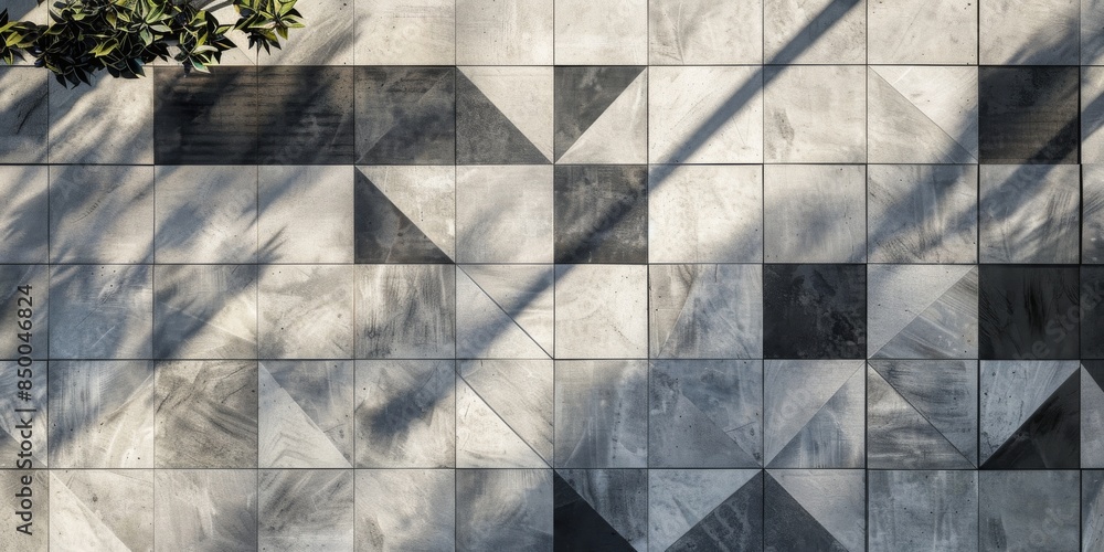 Aufkleber professional scene with a geometric layout pattern.