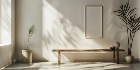 Simple and modern mockup setup with a neutral background.