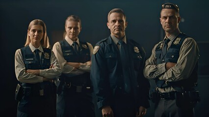 Group of FBI agents standing in front