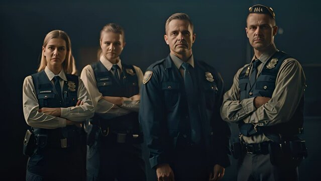 Group of FBI agents standing in front