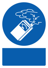  ISO mandatory safety signs_use gas detector your custom message here portrait size a4/a3/a2/a1