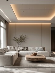 Stunning Modern Minimalist Living Room Design with Clean Lines and Sleek Furniture