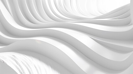 Abstract White And Light Gray Wave, Offering A Sleek And Luxurious Texture With A Smooth, Clean Background.