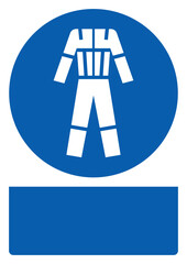 ISO mandatory safety signs_wear high-visibility clothingyour custom message here portrait size a4/a3/a2/a1