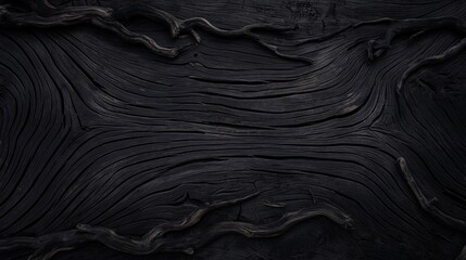 Fototapeta premium Dark spooky wooden background with roots crawling on the surface