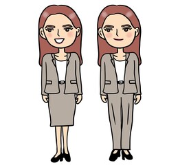 スーツを着たビジネスウーマンイラスト