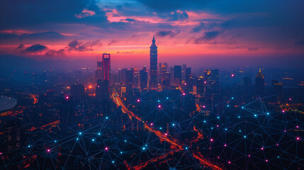 Intelligent city networks and communication in the age of AI (wireless communication on the world).