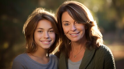 Obraz premium mom with young adult daughter