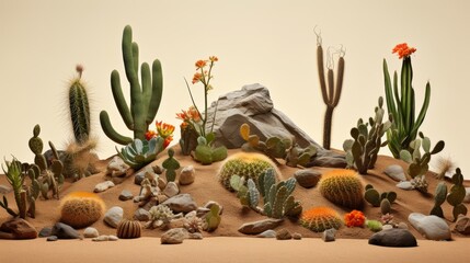 cactus in desert.