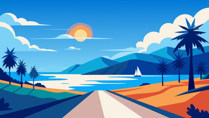Summer weather vector illustration 