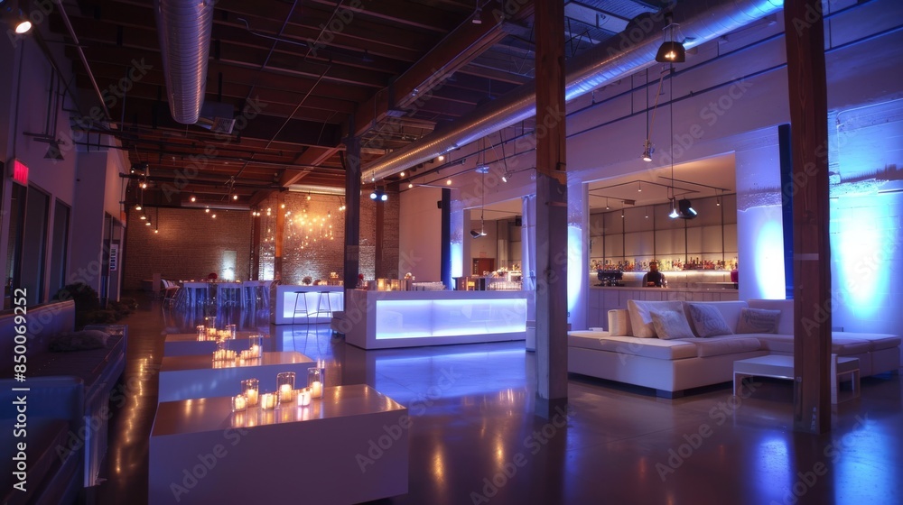Poster minimalist party setup allowing guests to focus on the experience