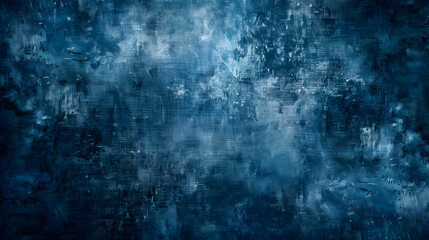 Fototapeta premium DArk blue grungy canvas background or texture with dark vignette borders