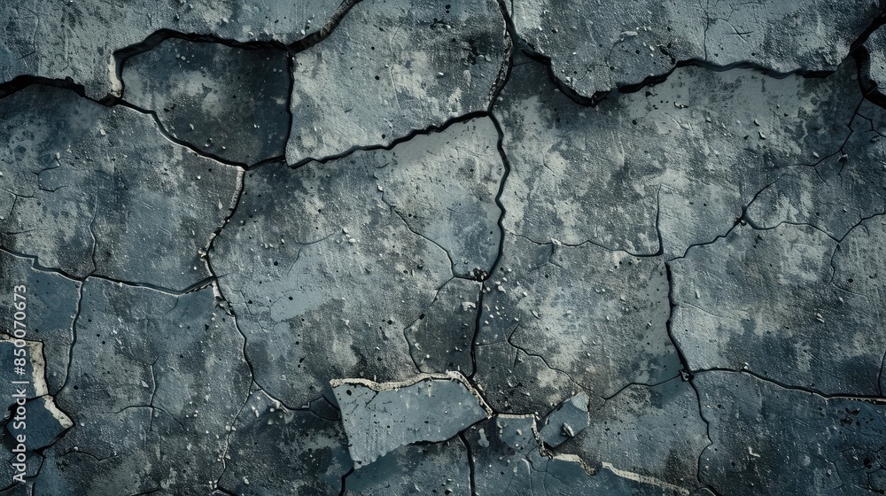 Wall mural Close-up of a high-resolution grunge concrete wall texture with cracks