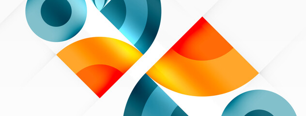 Circles and petals. Geometric beautiful abstract minimal template for Wallpaper, Banner, Background, Card, Book Illustration, landing page