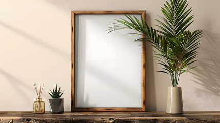 Empty picture frame with copy space for quotes products photos