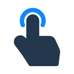 finger touch color icon flat design