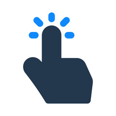 Fototapeta premium finger tap color icon flat design