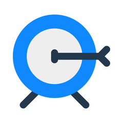 goal archer dart target color icon flat design