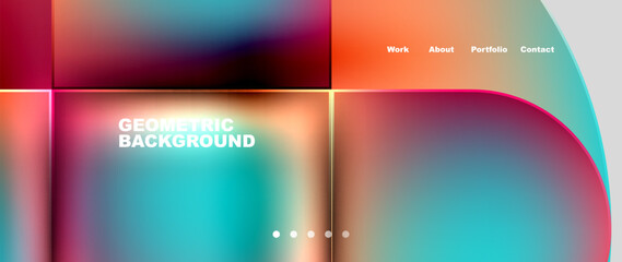 Round squares, circles with fluid gradients. Vector Illustration For Wallpaper, Banner, Background, Card, Book Illustration, landing page