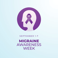 vector graphic of Migraine Awareness Week ideal for Migraine Awareness Week celebration.