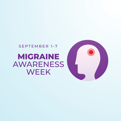 vector graphic of Migraine Awareness Week ideal for Migraine Awareness Week celebration.