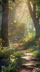 Obraz premium Peaceful Nature Exploration. Find calmness in the wilderness concept
